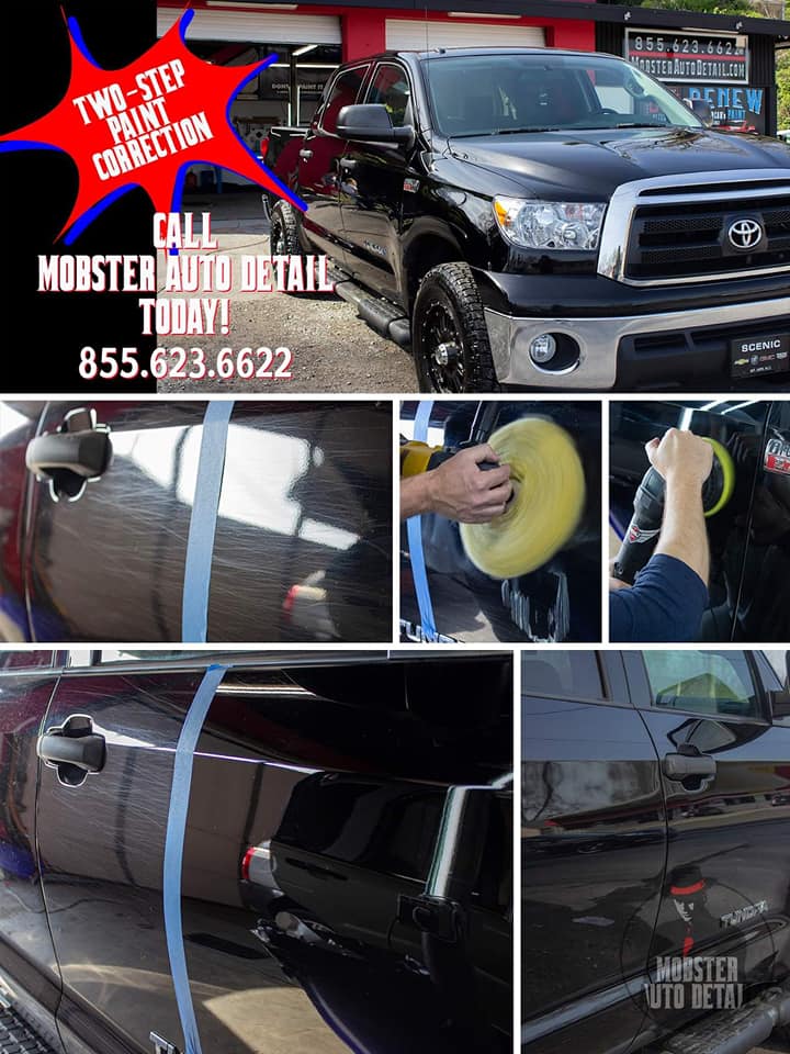 2 step paint correction and ceramic coating by professional auto detailing services